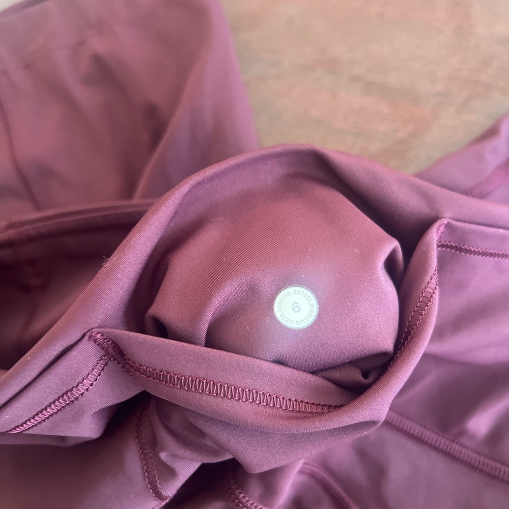 Lululemon Athletica Maroon Bike Shorts - Picture 2 of 3